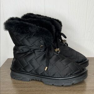 Kurt Geiger Mini Orson Puffer Bootie Black Quilted Winter Boots 13